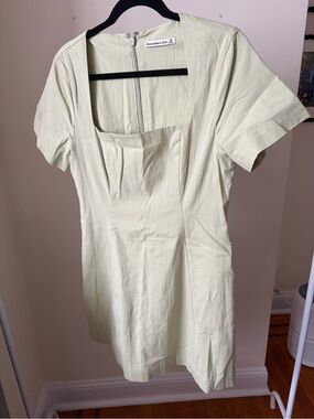 Abercrombie & Fitch Pale Green Square-Neck Short Sleeve Top size M